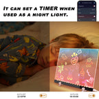 LED Note Board with Colors - 14.1"x10.9" Light-Up Acrylic Dry Erase Board,Letter Message Memo Drawing Board,Night Light & Desk Decor for Kids, Home, Office, or Gift